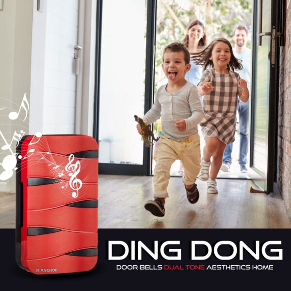 Anchor Ding Dong Door Bells 38913(240V,Red) - Image 3