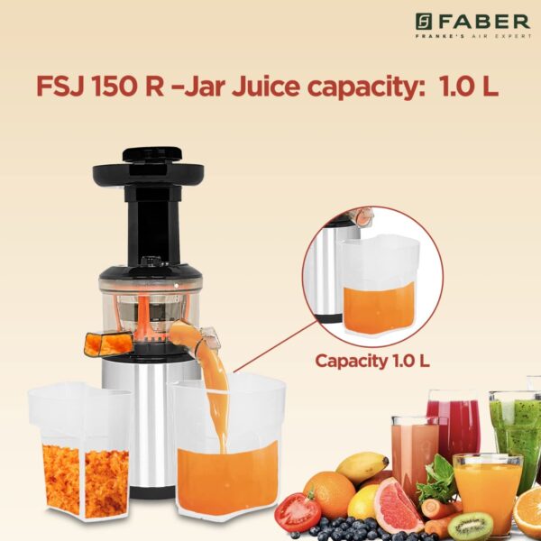 Faber Cold Press Slow Juicer, FSJ 150 R - Image 4