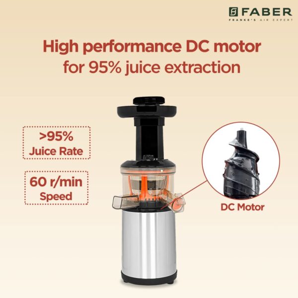 Faber Cold Press Slow Juicer, FSJ 150 R - Image 7