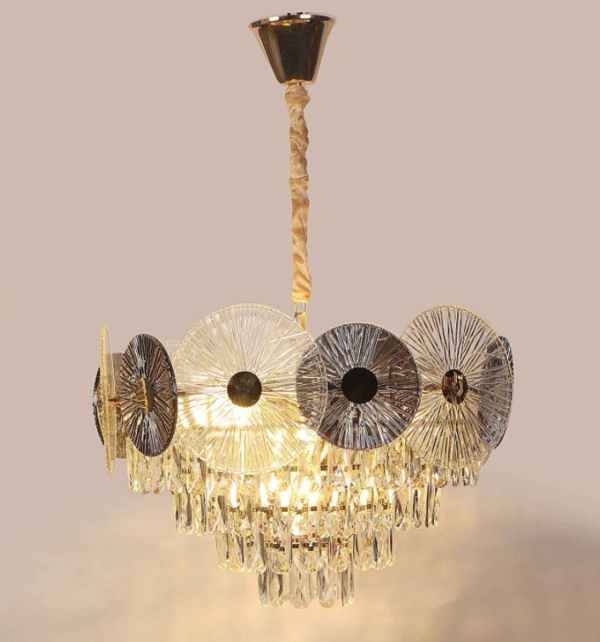 Silsica Gold Iron Chandelier - Image 4
