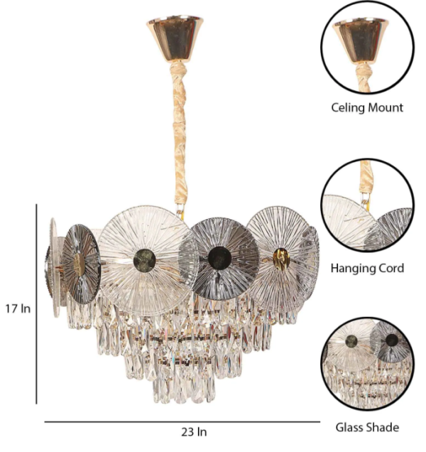 Silsica Gold Iron Chandelier - Image 2