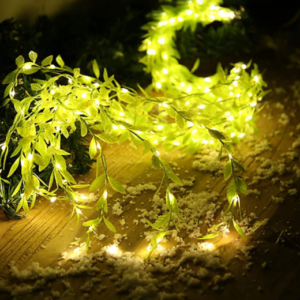 Plastic Artificial Leaf Led String Light