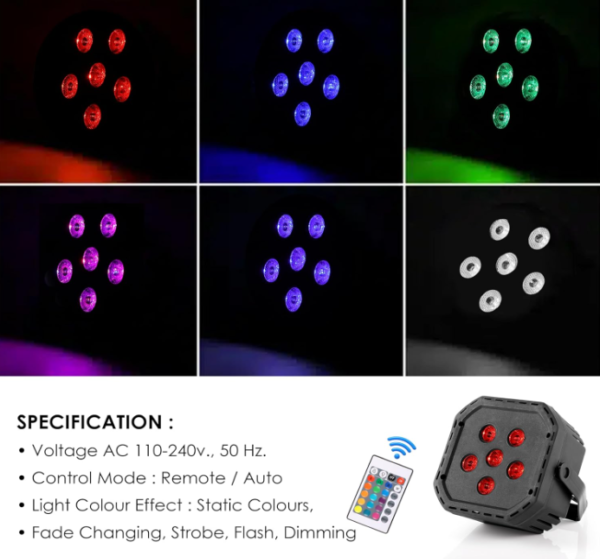 RGB Stage Par Light 6L - Image 6